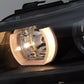 U-LED 3D Headlights Halogen for BMW 3 Series E90 E91 03.2005-08.2008 LHD Black