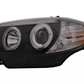 Angel Eyes Headlights for BMW 1 E81 E82 E87 E88 04-11 Black