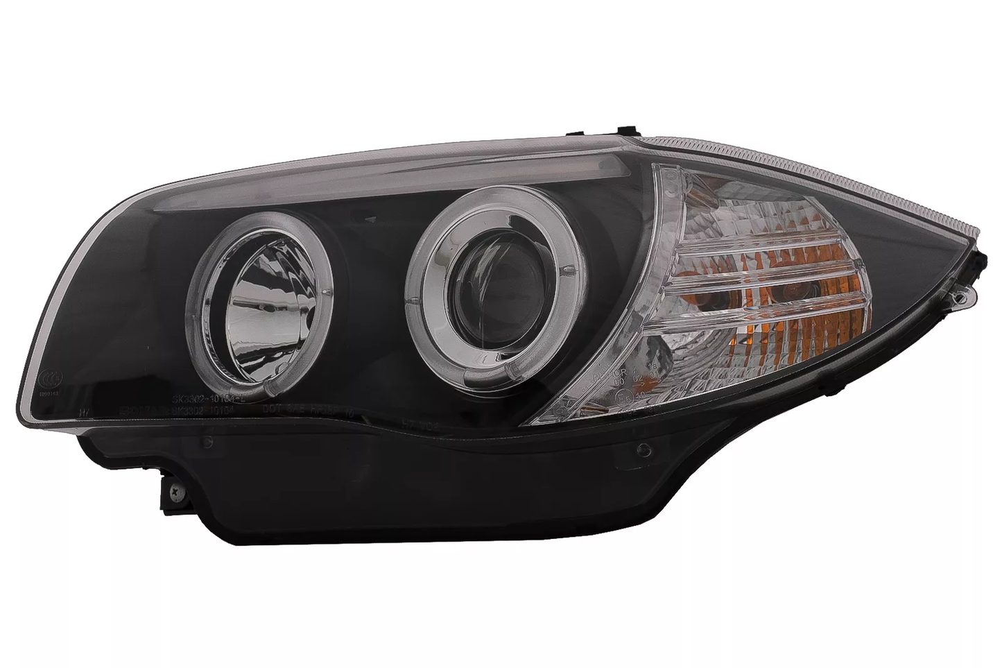 Angel Eyes Headlights for BMW 1 E81 E82 E87 E88 04-11 Black