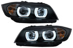 U-LED 3D Headlights Halogen for BMW 3 Series E90 E91 03.2005-08.2008 LHD Black