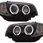 Angel Eyes Headlights for BMW 1 E81 E82 E87 E88 04-11 Black