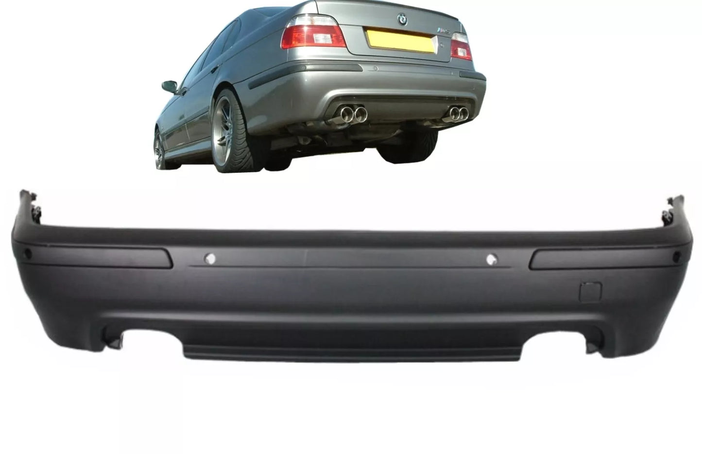 Rear Bumper for BMW 5 Series E39 95-03 Double Outlet M5 Design PDC