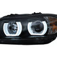 U-LED 3D Headlights Halogen for BMW 3 Series E90 E91 03.2005-08.2008 LHD Black