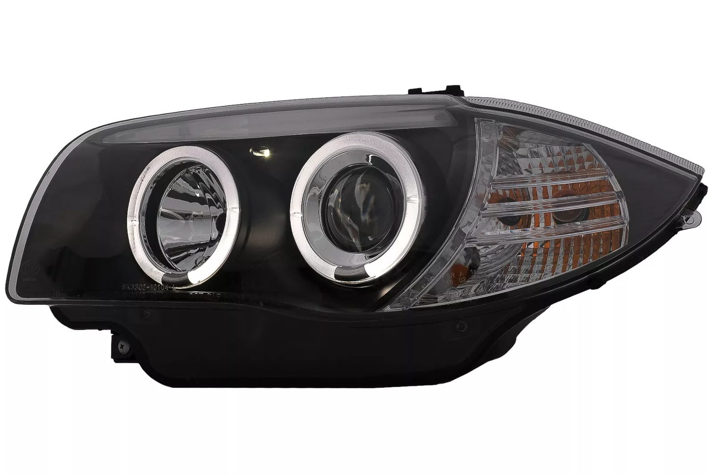 Angel Eyes Headlights for BMW 1 E81 E82 E87 E88 04-11 Black