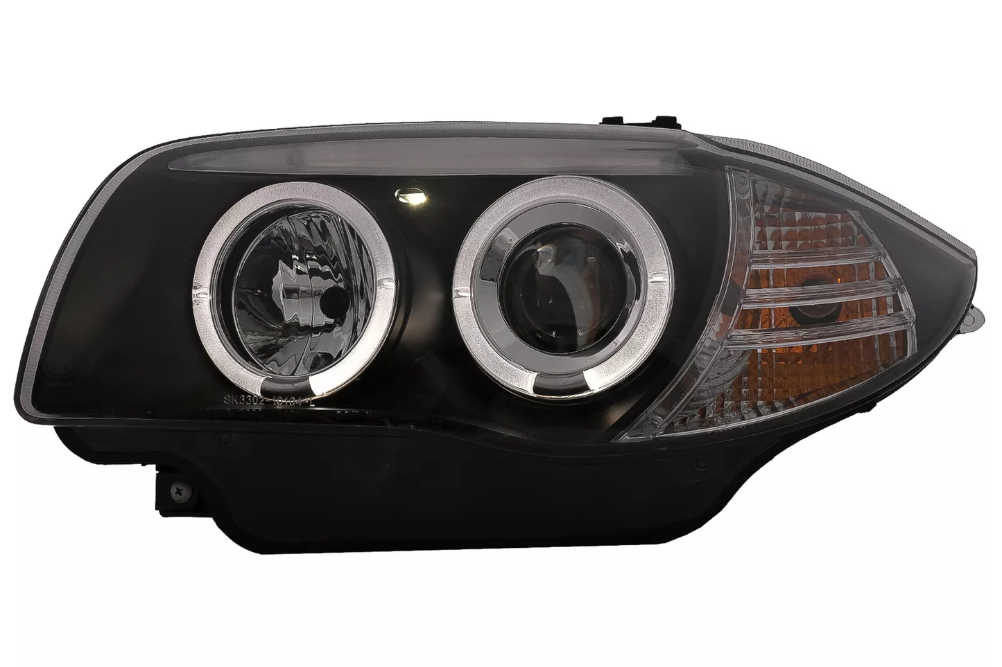 Angel Eyes Headlights for BMW 1 E81 E82 E87 E88 04-11 Black