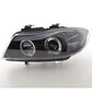 Headlights for BMW E90/E91 03.05-08.08 ANGEL EYES BLACK