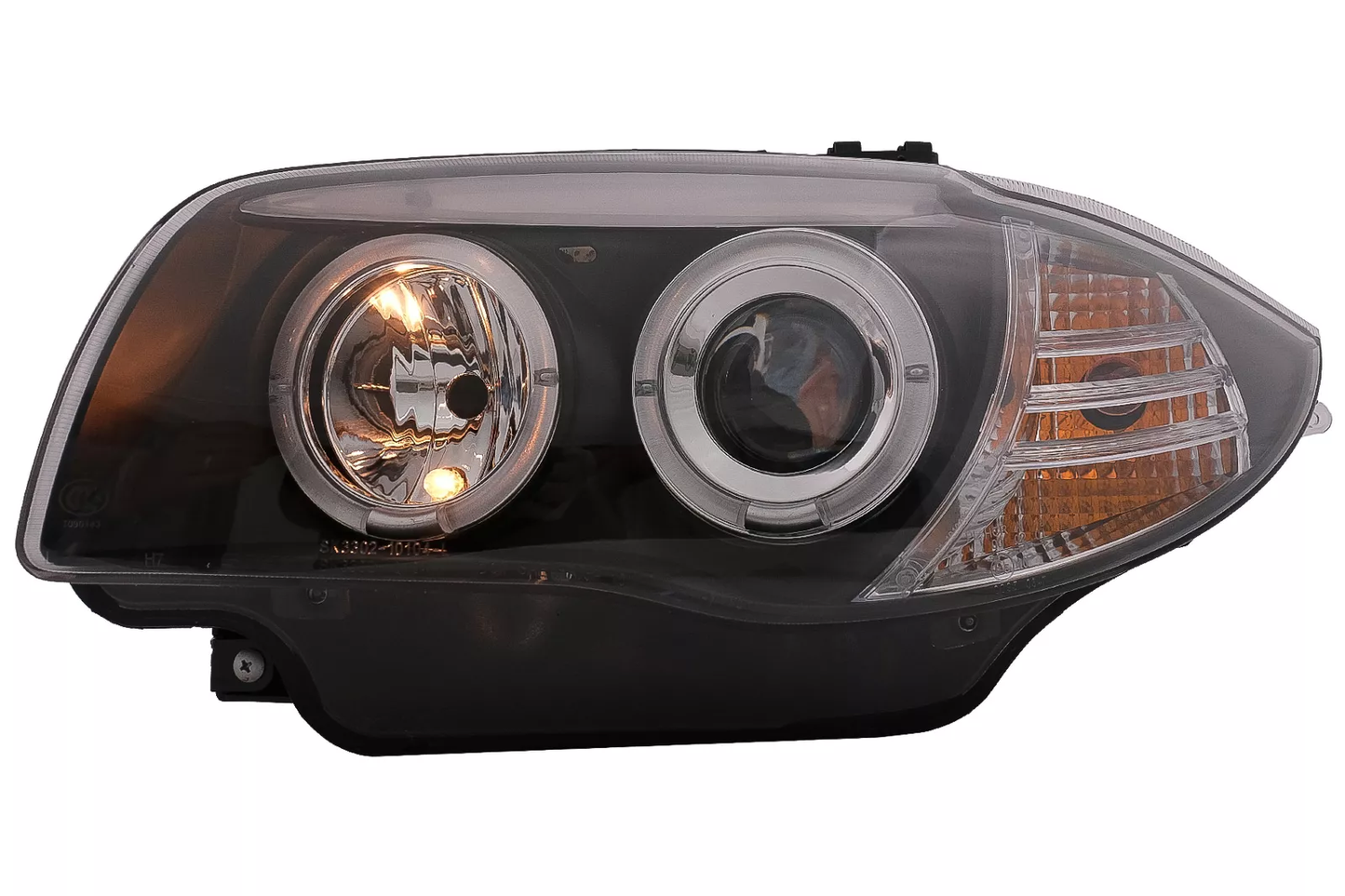 Angel Eyes Headlights for BMW 1 E81 E82 E87 E88 04-11 Black