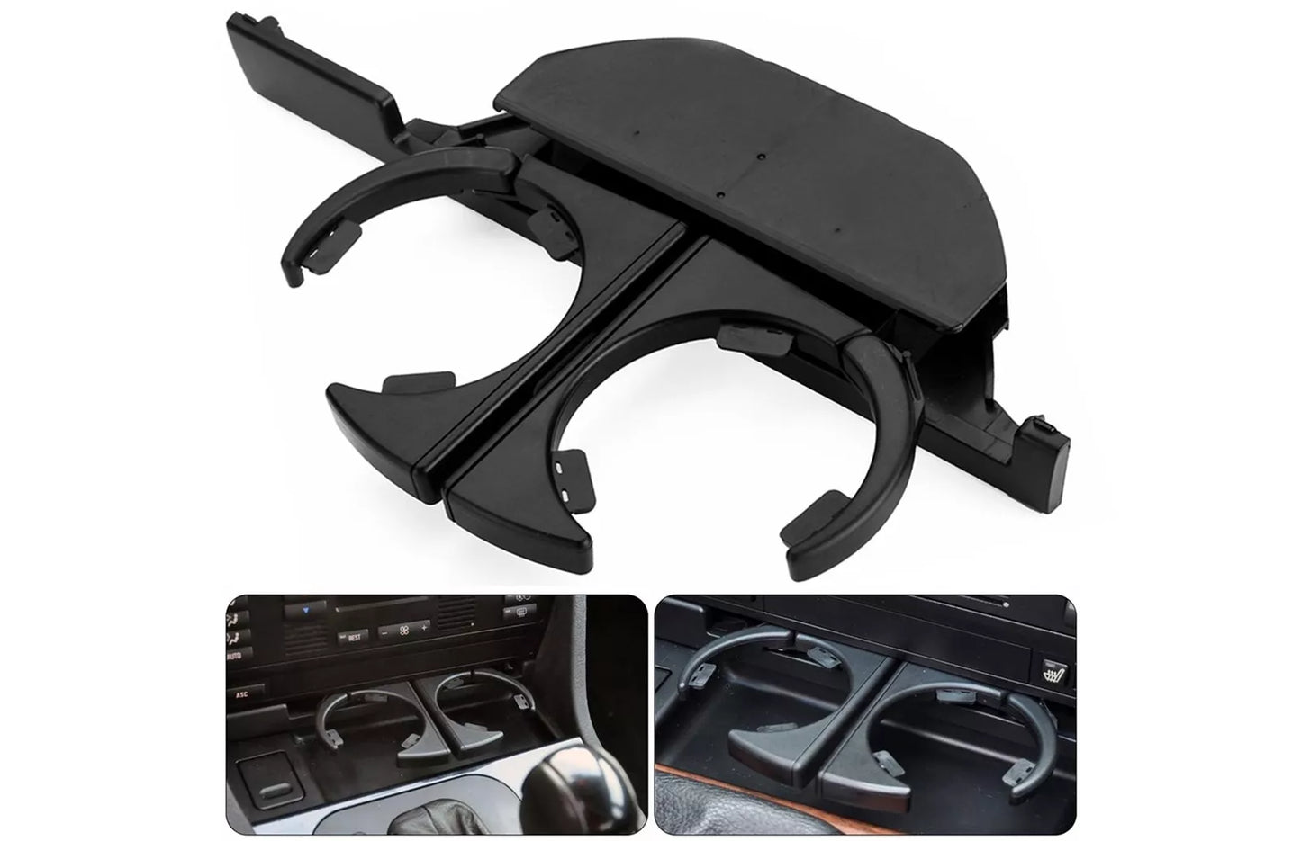 Front Cup Holder for BMW 5 Series E39 Sedan Touring LHD 1995-2004 Black