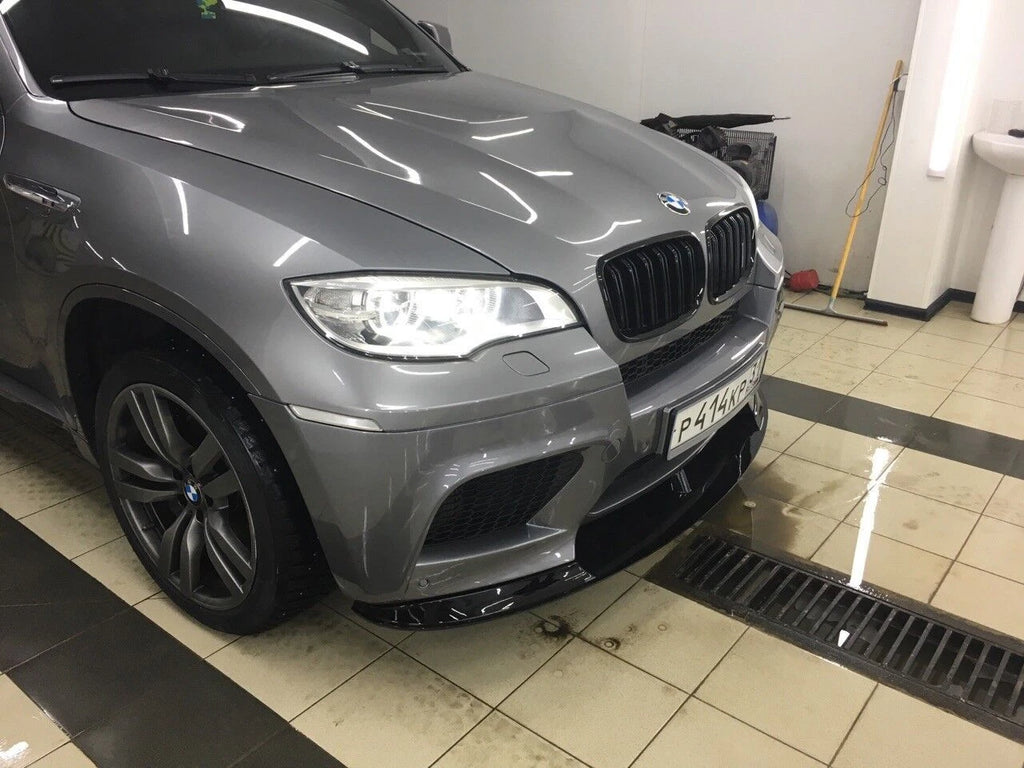 FRONT LIP SPOILER SPLITTER FOR BMW E71 X6M E70 X5 M 2010 - 2014 ABS
