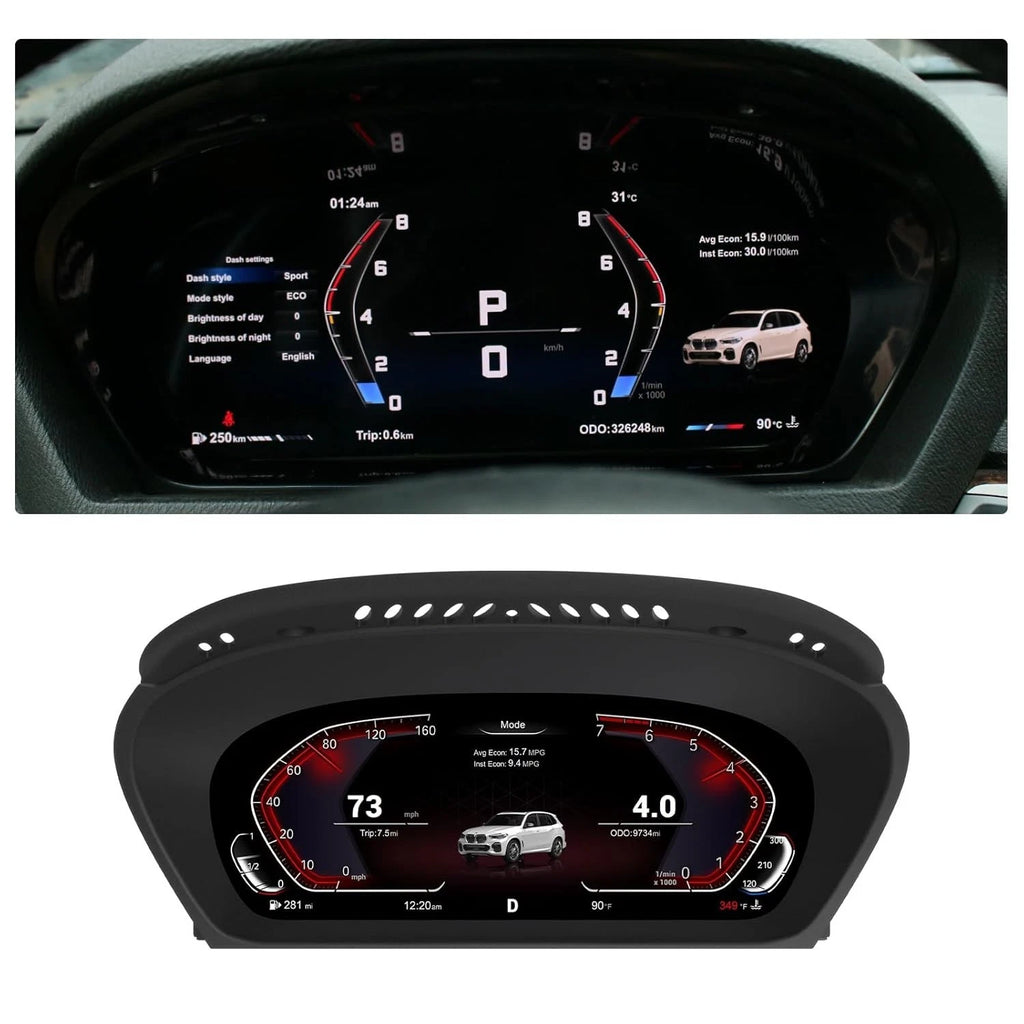 12.3" Digital LCD Dash Kit Cluster Speedometer For BMW 5 X5 E70 X6 E71 2007-2013
