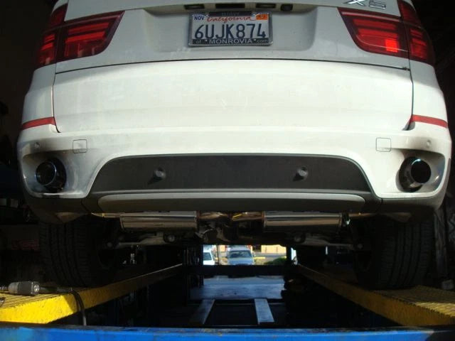 MEGAN 3.5" Dual Stainless Tip Axle Back Exhaust for BMW E70 X5 07-13 3.0L *Non M  e-autosports