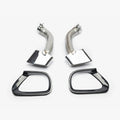 For BMW X5 E70 08-13 304 Stainless Steel Tip +Cover Black/Silver Exhaust Tip