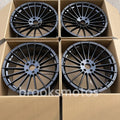 22" HM STYLE GLOSS BLACK SQUARE WHEELS RIMS FIT BMW X5 E70 F15 X6 E71 F16 5X120