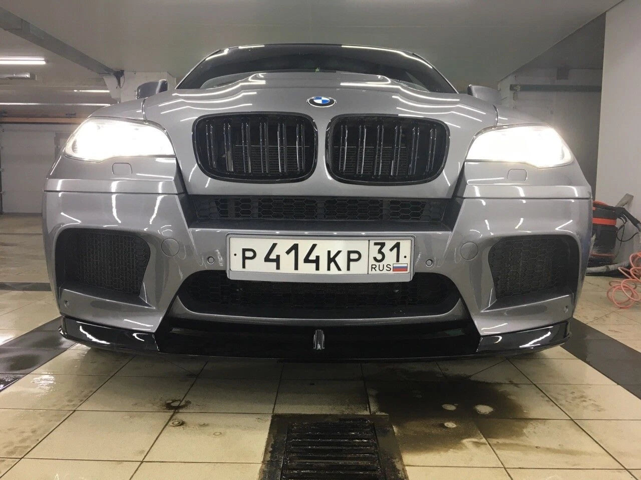 FRONT LIP SPOILER SPLITTER FOR BMW E71 X6M E70 X5 M 2010 - 2014 ABS