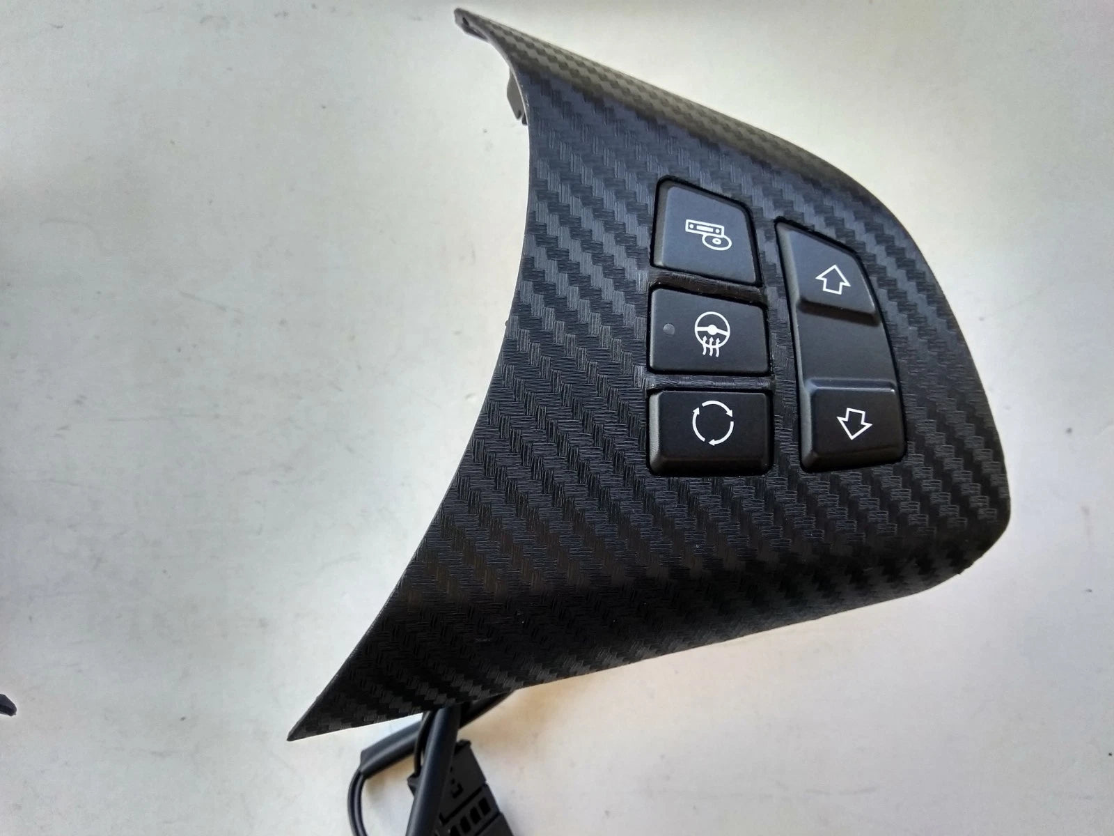 07-14 BMW X5 E70 E70LCi GLOSSY CARBON STEERING WHL CONTROL BUTTONS SWITCH heated